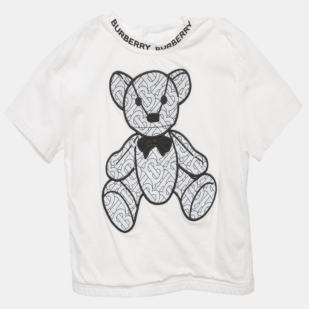 Burberry Kids White Cotton Thomas Bear T-Shirt Size 18M