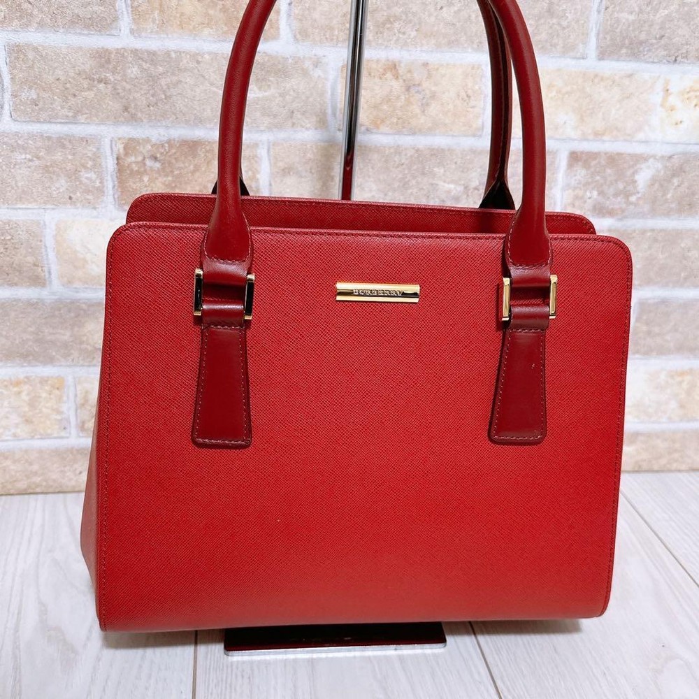 Burberry handbag Red Leather