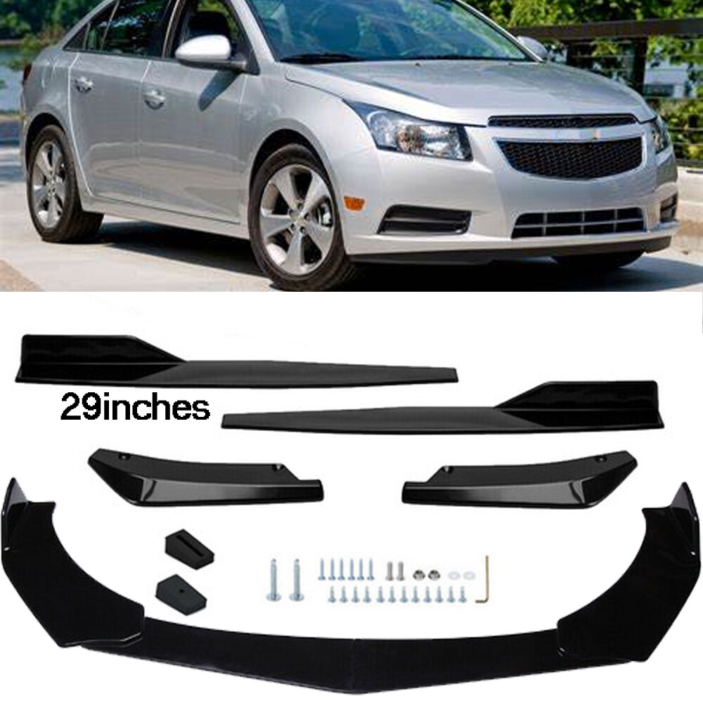 For Chevy Cruze Front Rear Bumper Lip Spoiler & Side Skirt Protector Body Kits