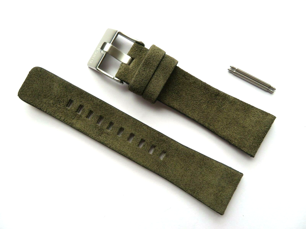 Diesel Original Replacement Leather Strap DZ1781 Watchband Gray 23 mm