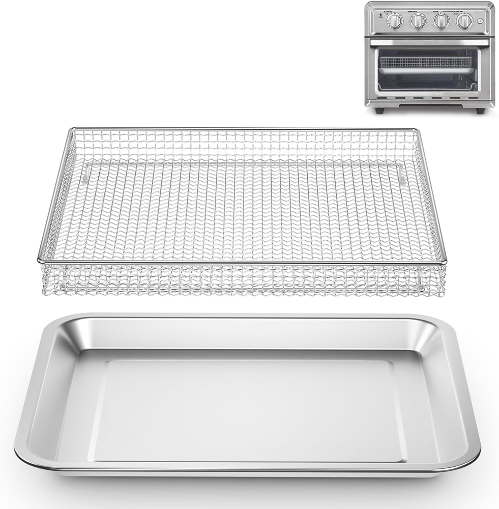 Stainless Steel Compatible with Cuisinart Airfryer TO Basket and Tray