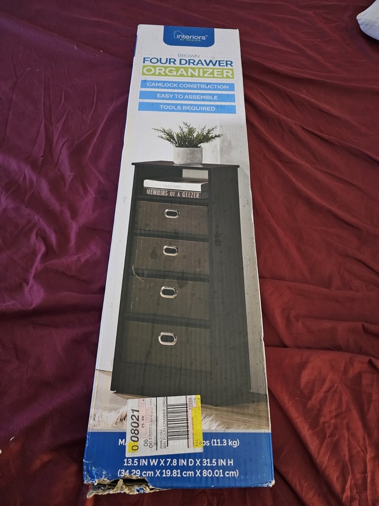 Interiors by Design Four Drawer Organizer. It features camlock construction for