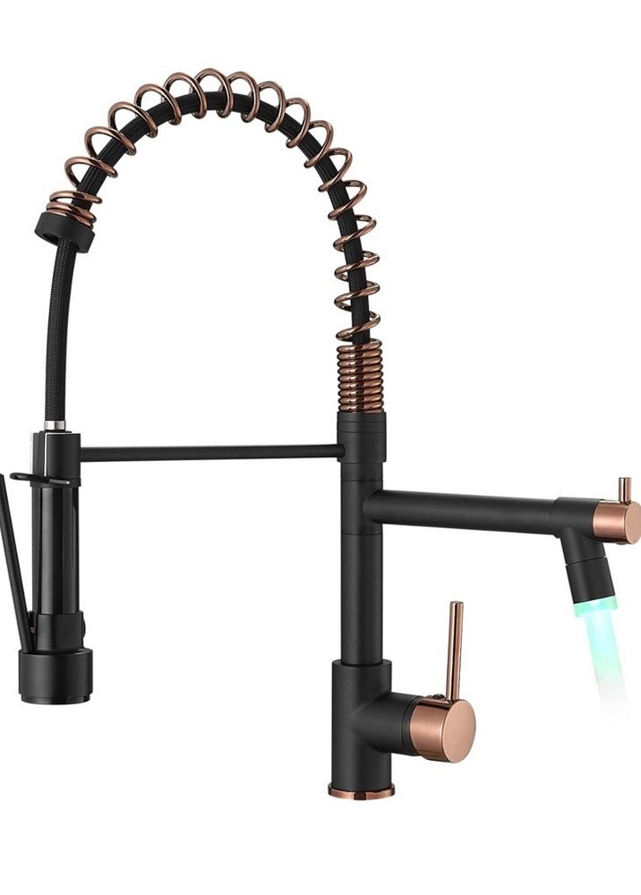 Matte Black Kitchen Faucet AIMADI,Commercial Kitchen Faucets Led