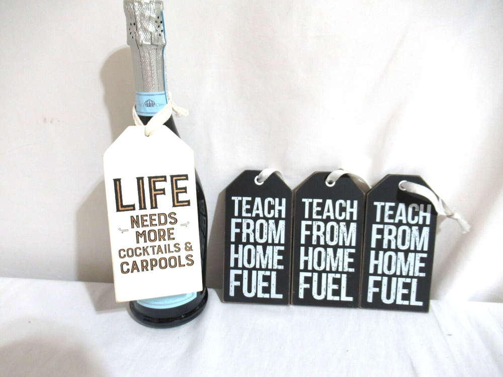 4 Primitives by Kathy Woon Hanging Bottle Tags More Cocktails Teach From Home...