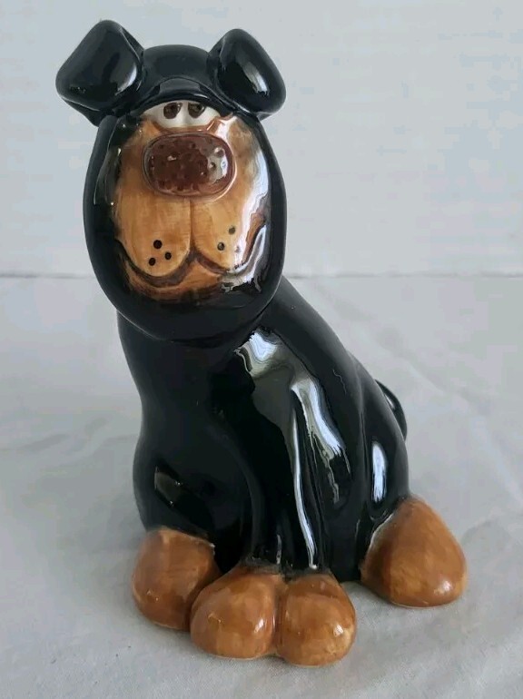 Vintage Collectible Russ Berrie Rottweiler Dog Figurine Signed Douglas 4