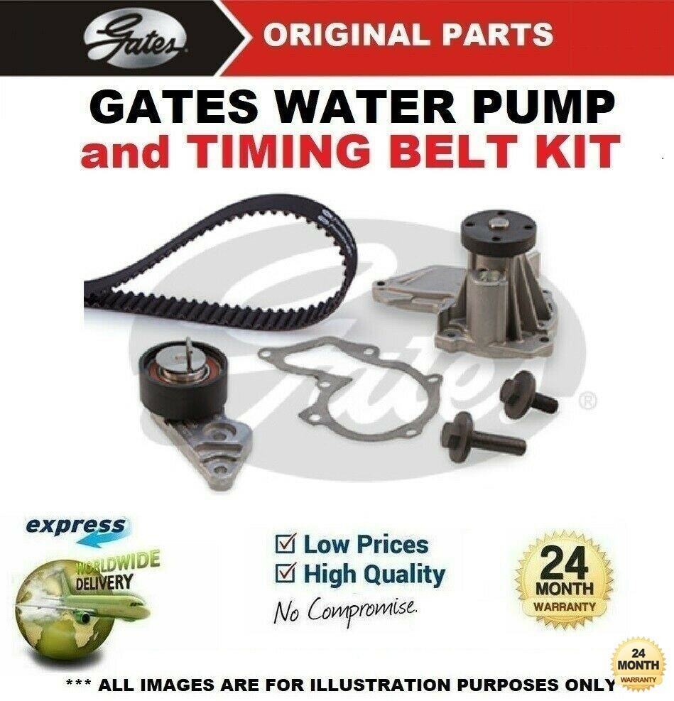GATES WATER PUMP & TIMING BELT KIT for FORD FIESTA V 1.25 16V 2003-2008