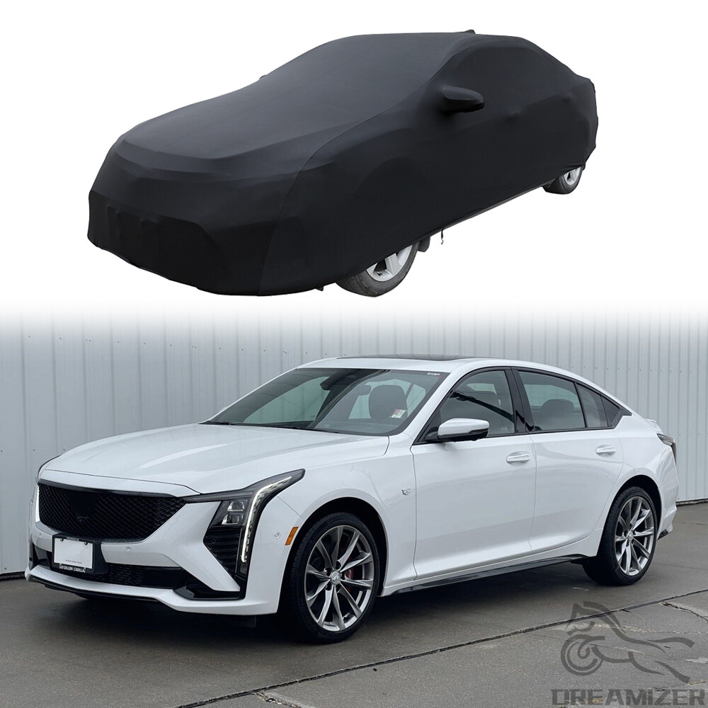 Full Car Cover Indoor Satin Stretch Dustproof Scratch Protection for Cadillac CT5 CT6 CTS-image