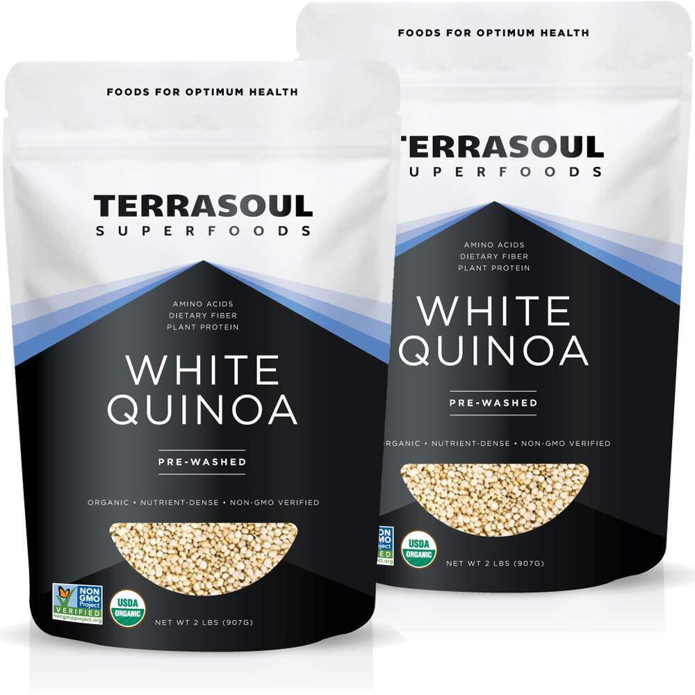 Organic White Quinoa, 4 Lbs - Whole Grain | Pre-washed | Gluten-free | Plant ...