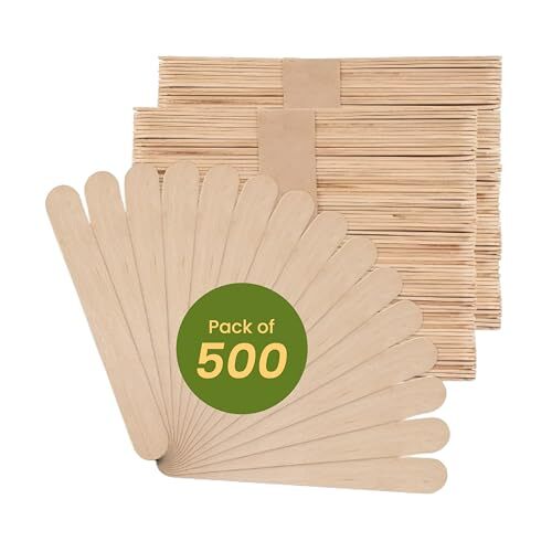 Perfect Stix Wooden Poplar Wood Craft Sticks. Jumbo Size, 6 x 3/4, Wood, Natu...