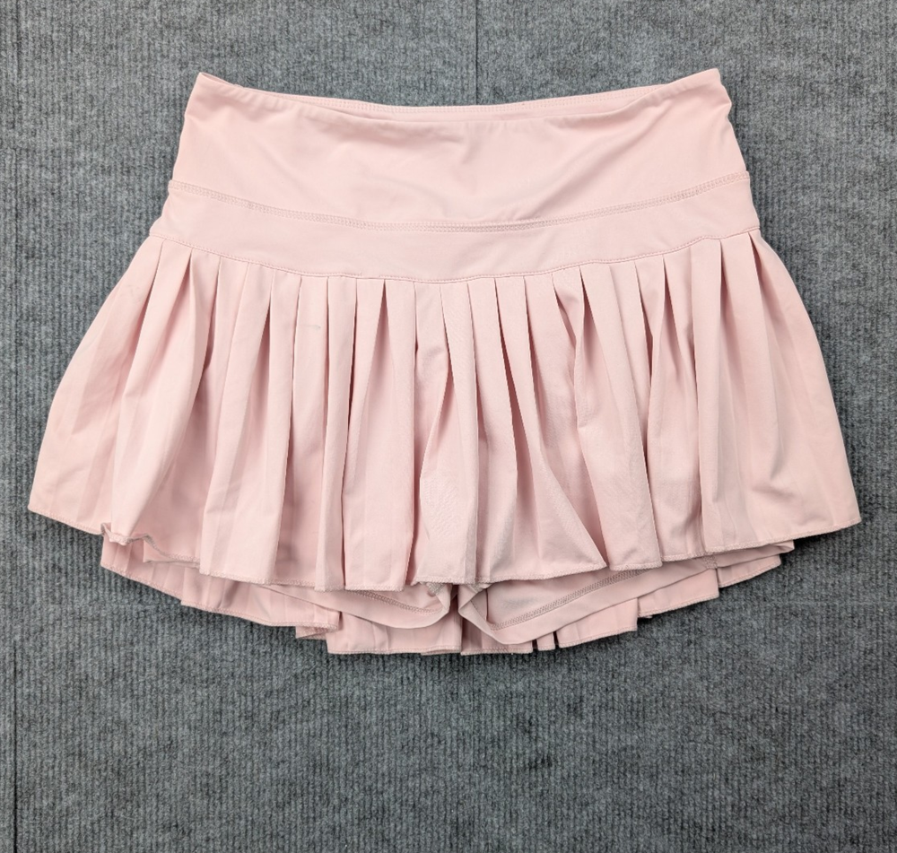 Gold Hinge Tennis Skirt Womens Medium Pink Skort Athleisure Preppy Pull On Gym