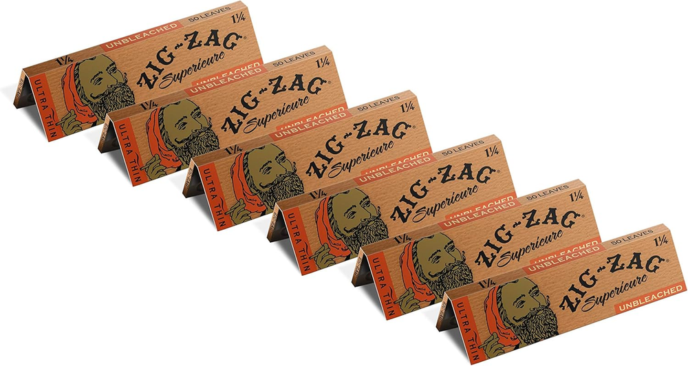 Zig Zag Unbleached Rolling Papers - Natural Fiber, Clean Burn, Consistent Seal -