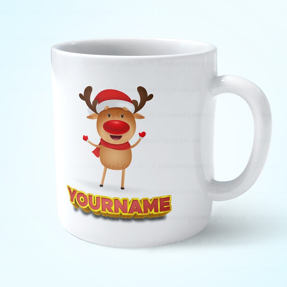 Custom Reindeer Mug Xmas Mug Christmas Mug Cute Mug Personalised Mug Custom