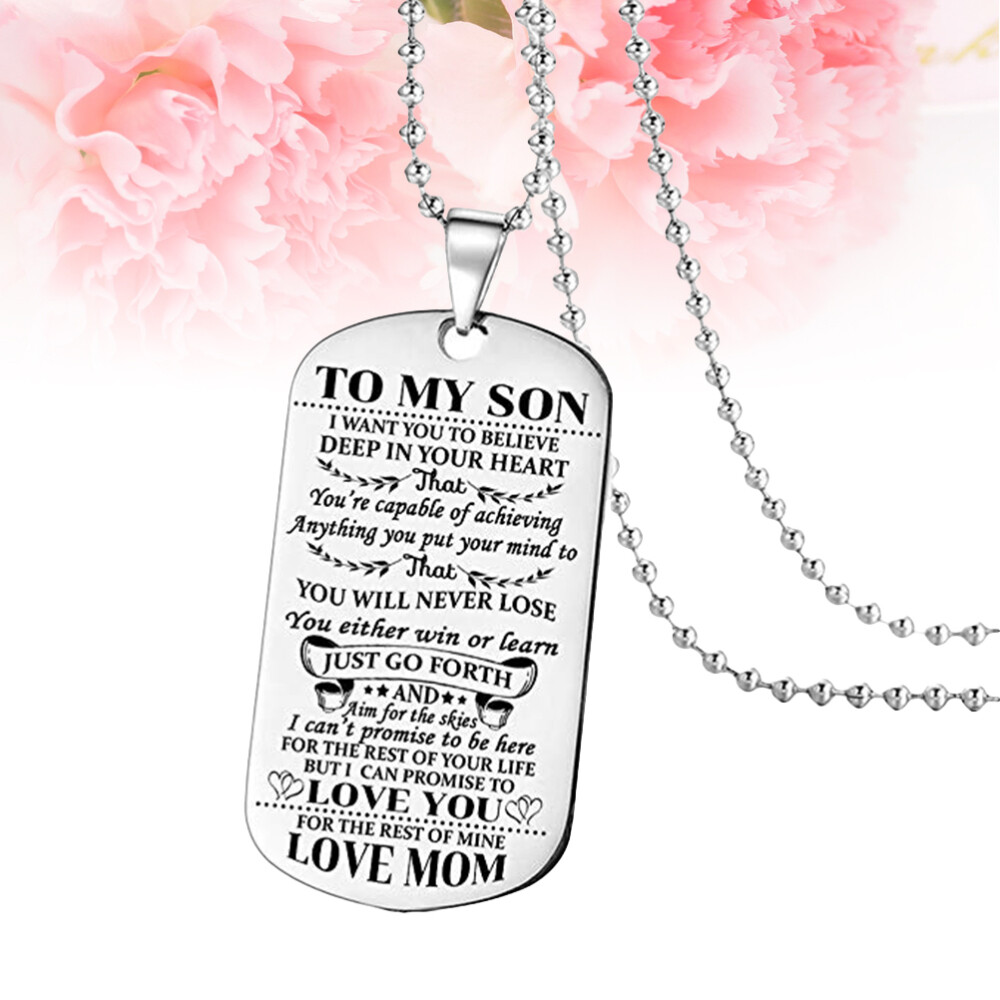 Engraved Tag Necklace Cremation Jewelry Stainless Steel Tag Necklace