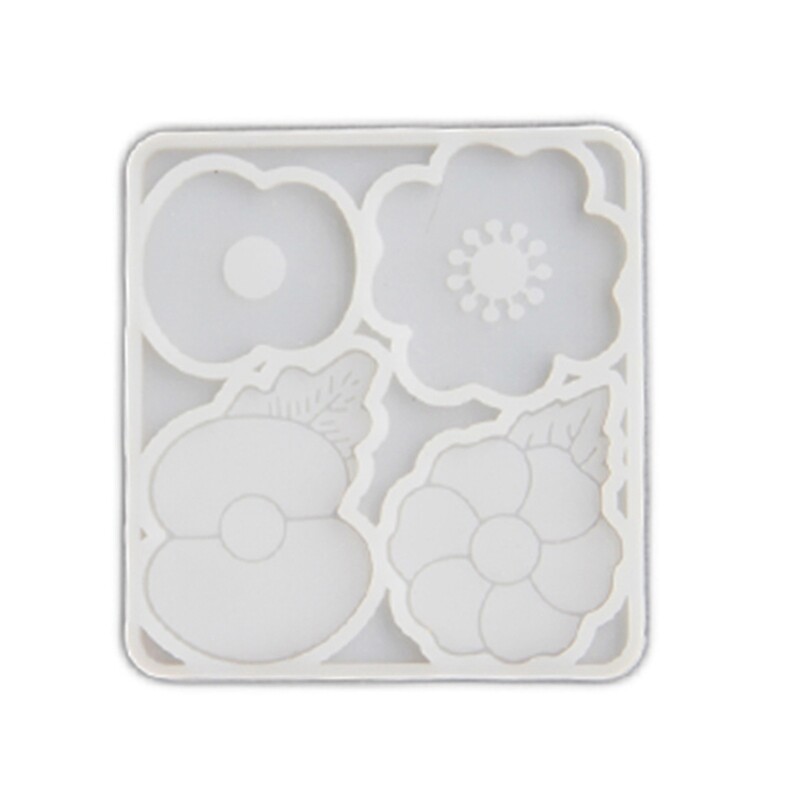 Realistic Poppy Flower Silicony Mold for DIY Home Decor Heat-Resistant Craft Mould