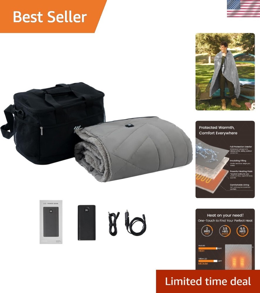 Z-Walk Pro 36W Cordless Heated Blanket Portable Battery-Powered Rechargeable Warmth On-the-Go