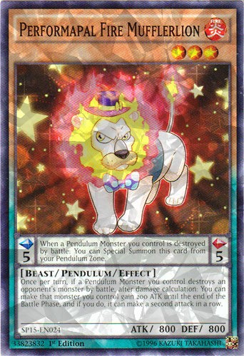 Performapal Fire Mufflerlion - SP15-EN024 - Shatterfoil - 1st Edition - Lightly