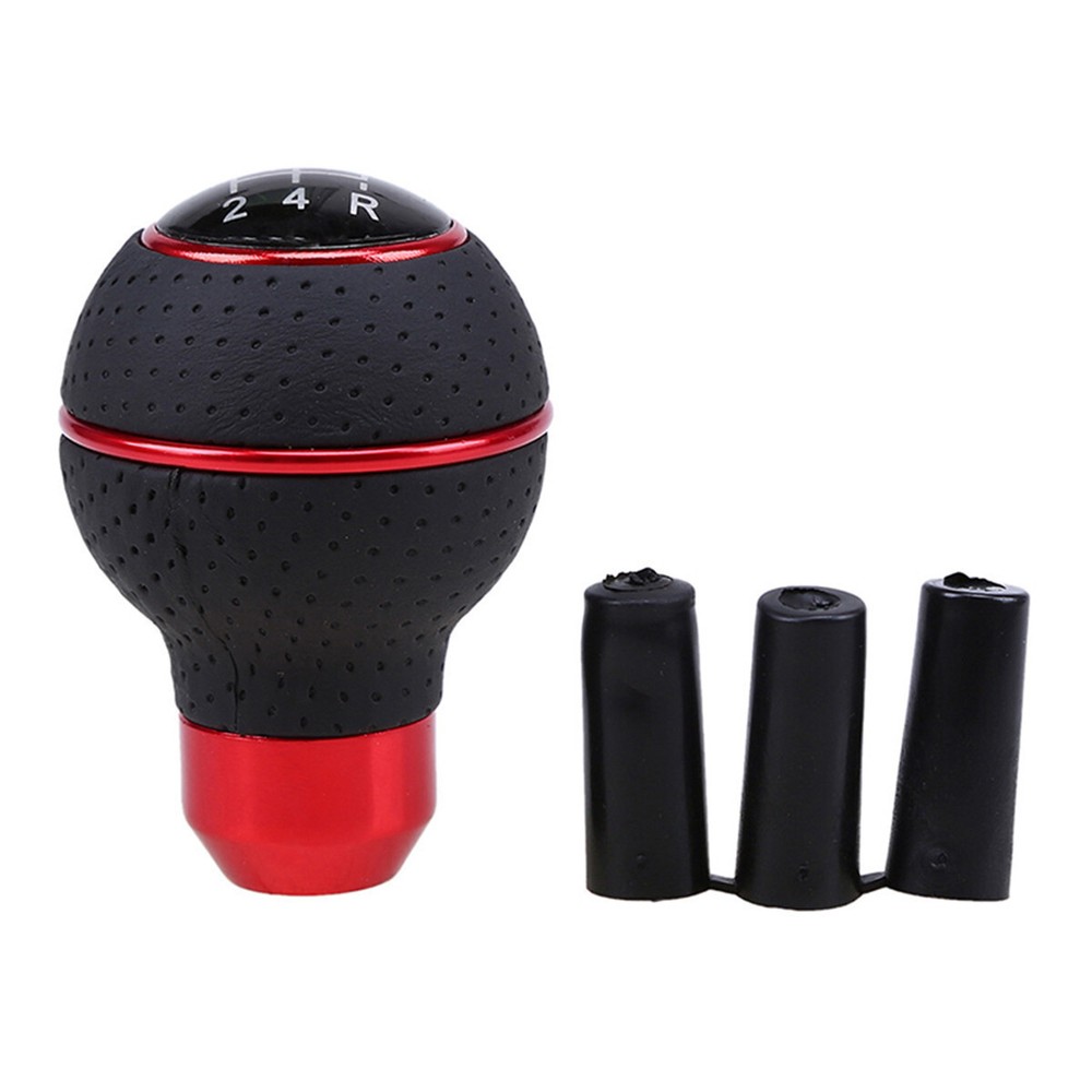 5 Speed Car Manual Shifter Leather Gear Stick Shift Knob Head Handle Accessories
