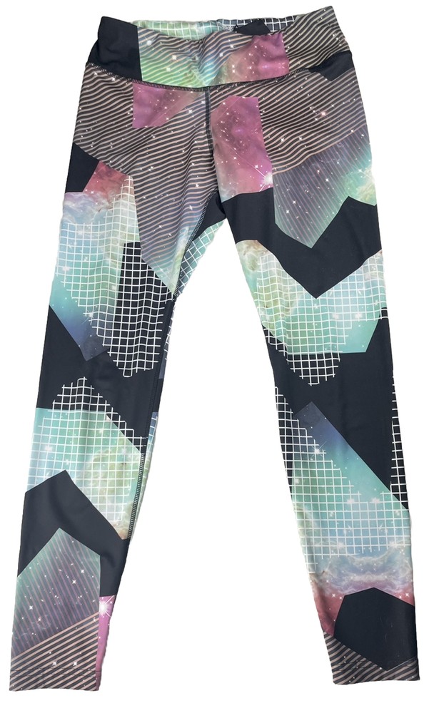 Reebok Cosmos Lux Bold Speedwick Galaxy Training Leggings Size M
