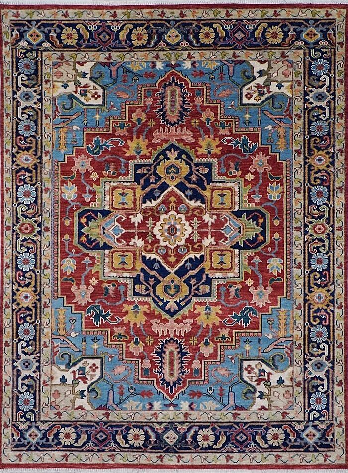 Multi Color ALL SIZES 100% Wool Rug Hand Knotted Premium Serapi Area Rug