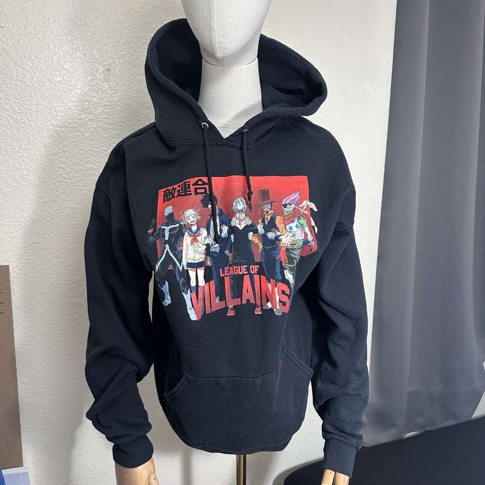 My Hero Academia League of Villains Black Graphic Hoodie Size Medium  