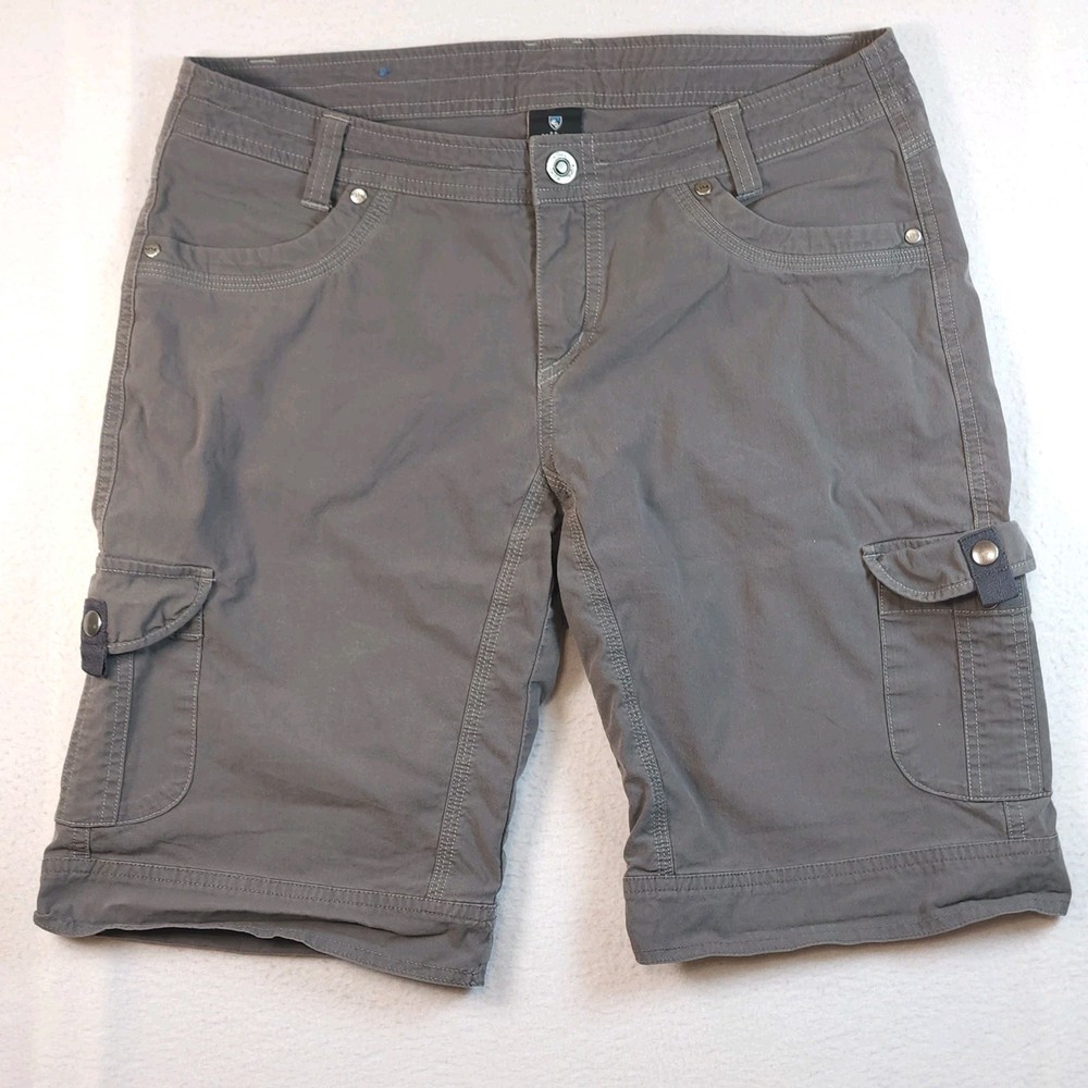 Kuhl Women's Freeflex Cargo Shorts, Size 10, Gray, Outdoor Hiking, 10-inch