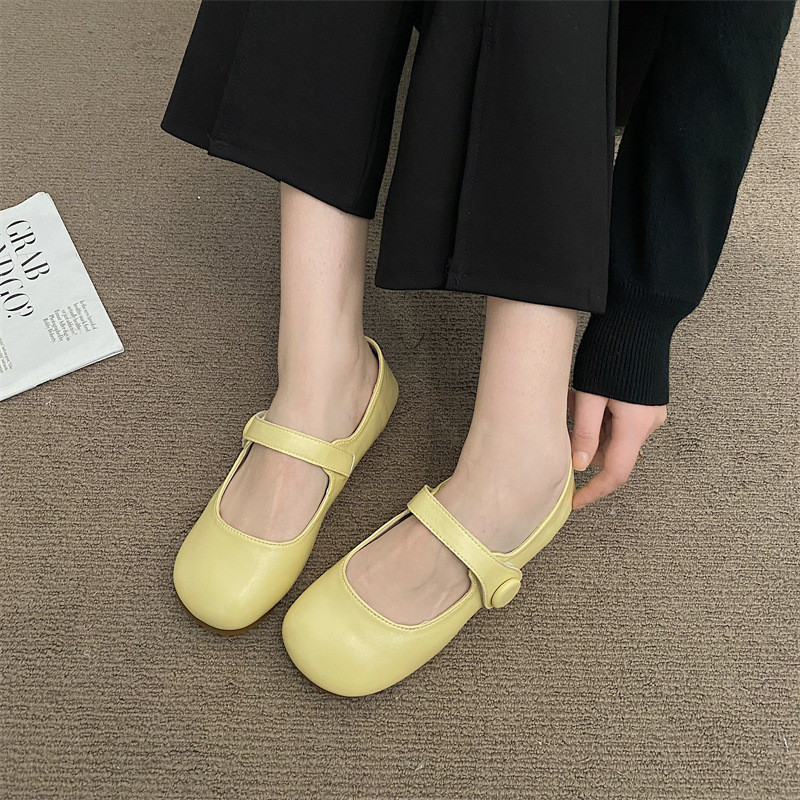 Women Spring Mary Jane Buckle Loafers Pu Leather Casual Flat Shoes Comfort