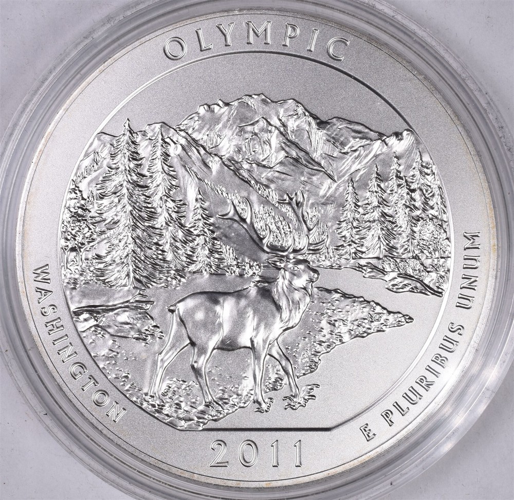 2011 Olympic National Park ATB 5 oz Silver - Uncirculated With Box & COA