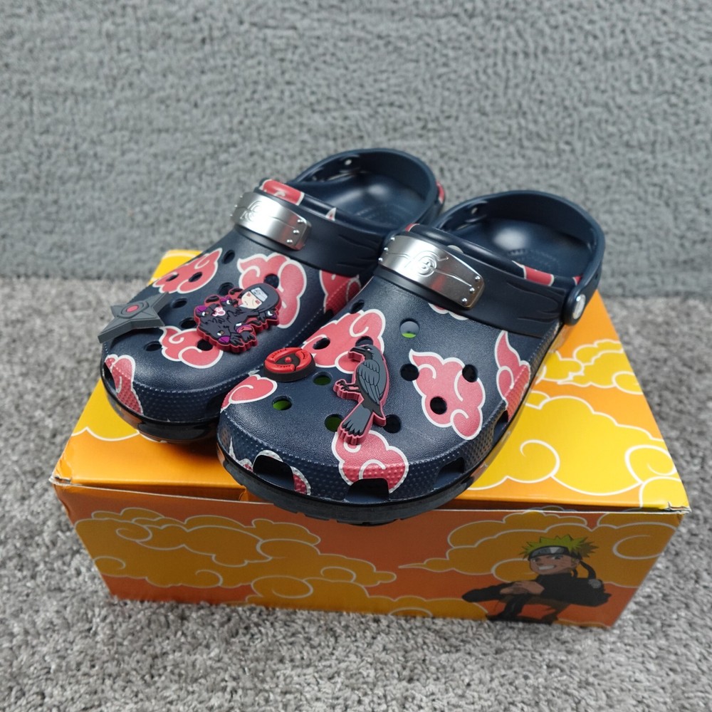 Crocs x Naruto Itachi Classic Clogs Mens size 12 Brand New Authentic Fast Ship