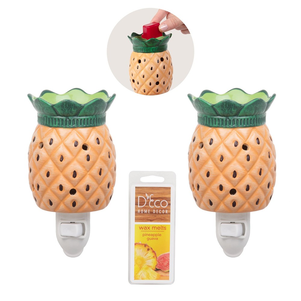 Pineapple Plug-in Fragrance Wax Melt Warmers (2Pk)- Electric Scented Candle W...