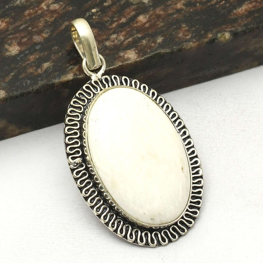 White Opal Gemstone Ethnic Handmade Pendant Jewelry Cyber Monday  AP-23781