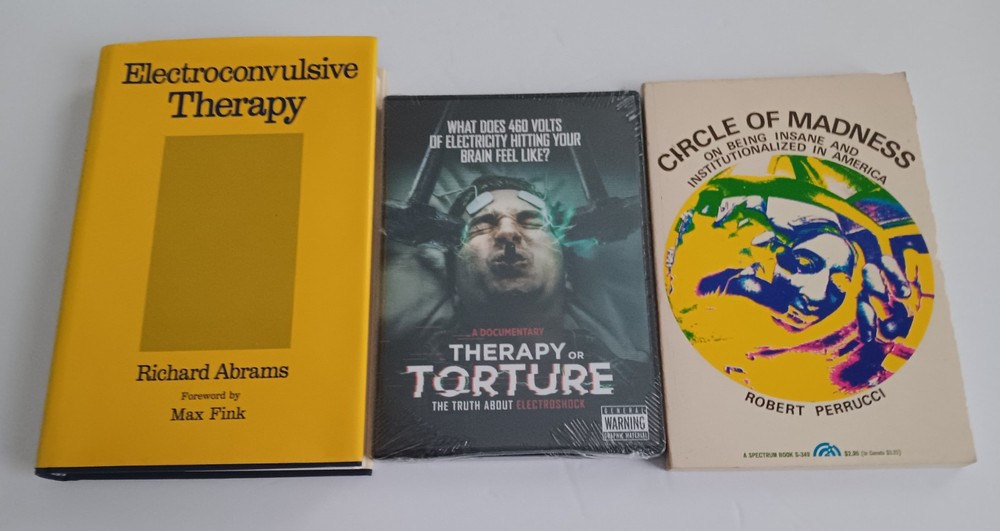 2 Book & DVD Lot Electroconvulsive Therapy First Edition HC Abrams Shock Therapy