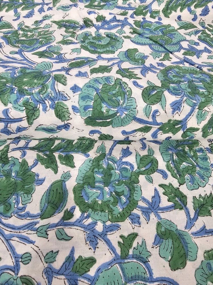 Artisan Handblock Printed Cotton Fabric – Authentic Indian Handmade Textile