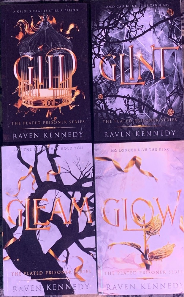 Raven Kennedy Plated Prisoner Series Books 1-4 Set (Gild, Glint, Gleam, Glow)