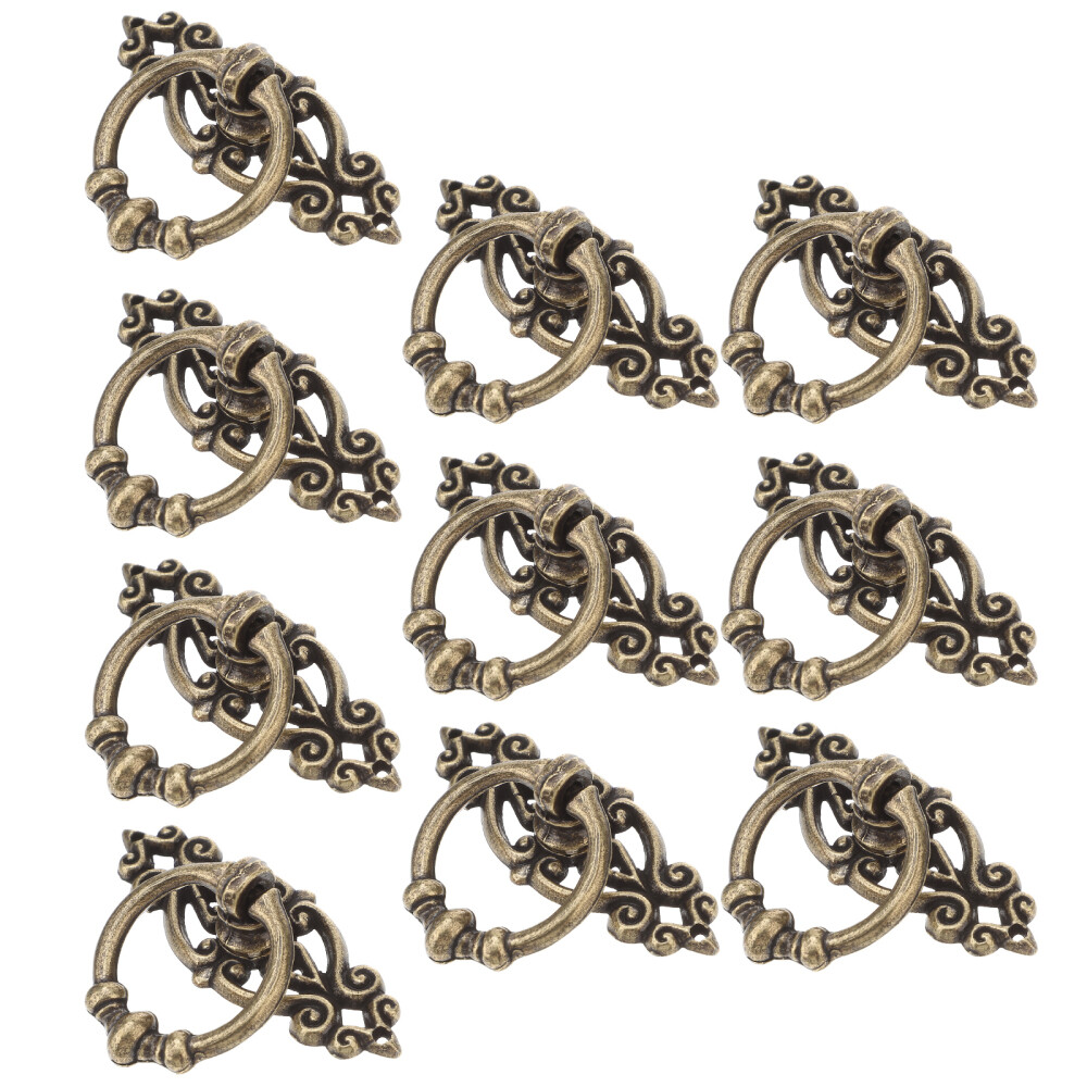 10 Vintage Ring Drawer Pulls for Traditional Furniture Handles