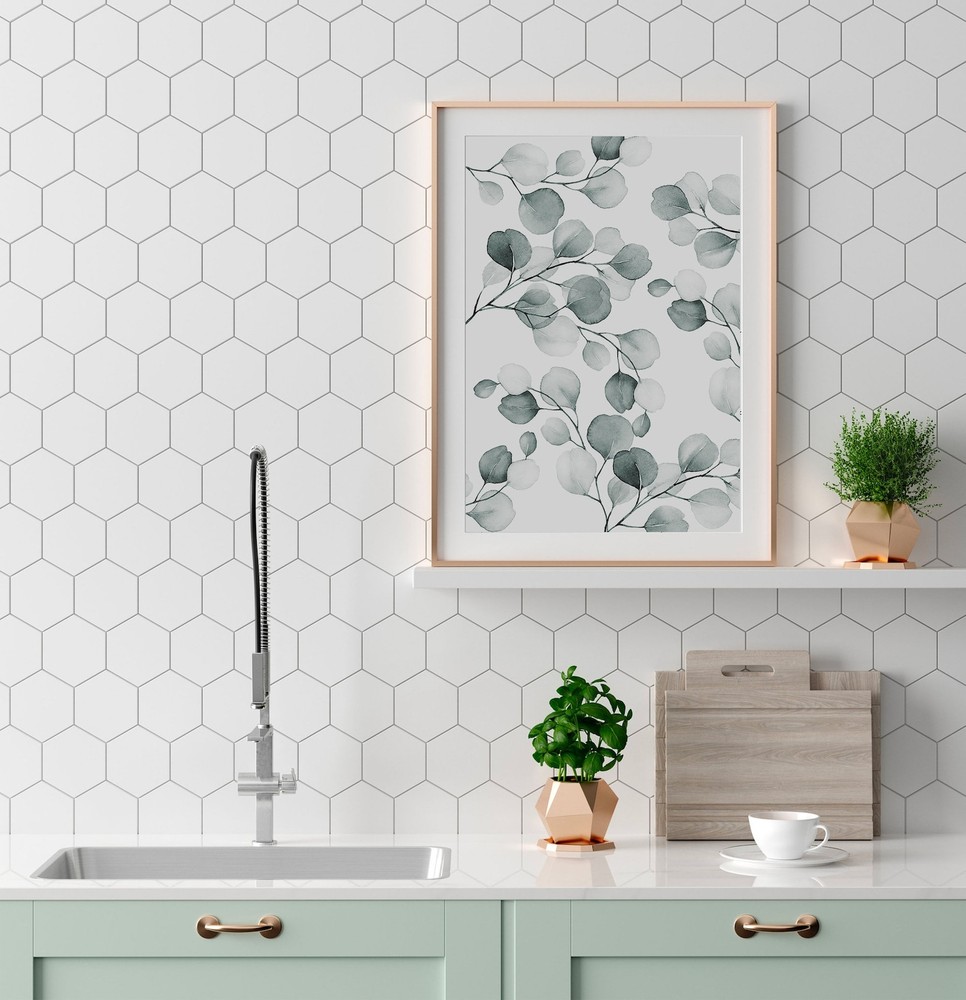 Wall Art Print Green Leaves Botanical Watercolor Prints Botanical Wall Art