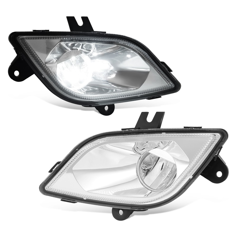 Pair Front LED Fog Lights Bumper Lamp For Freightliner Cascadia 2018-2024 Chrome