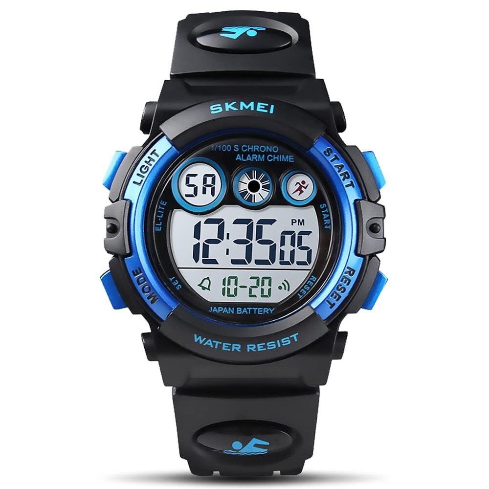 Waterproof Digital Sport Watch for Boys with Alarm and EL Backlight