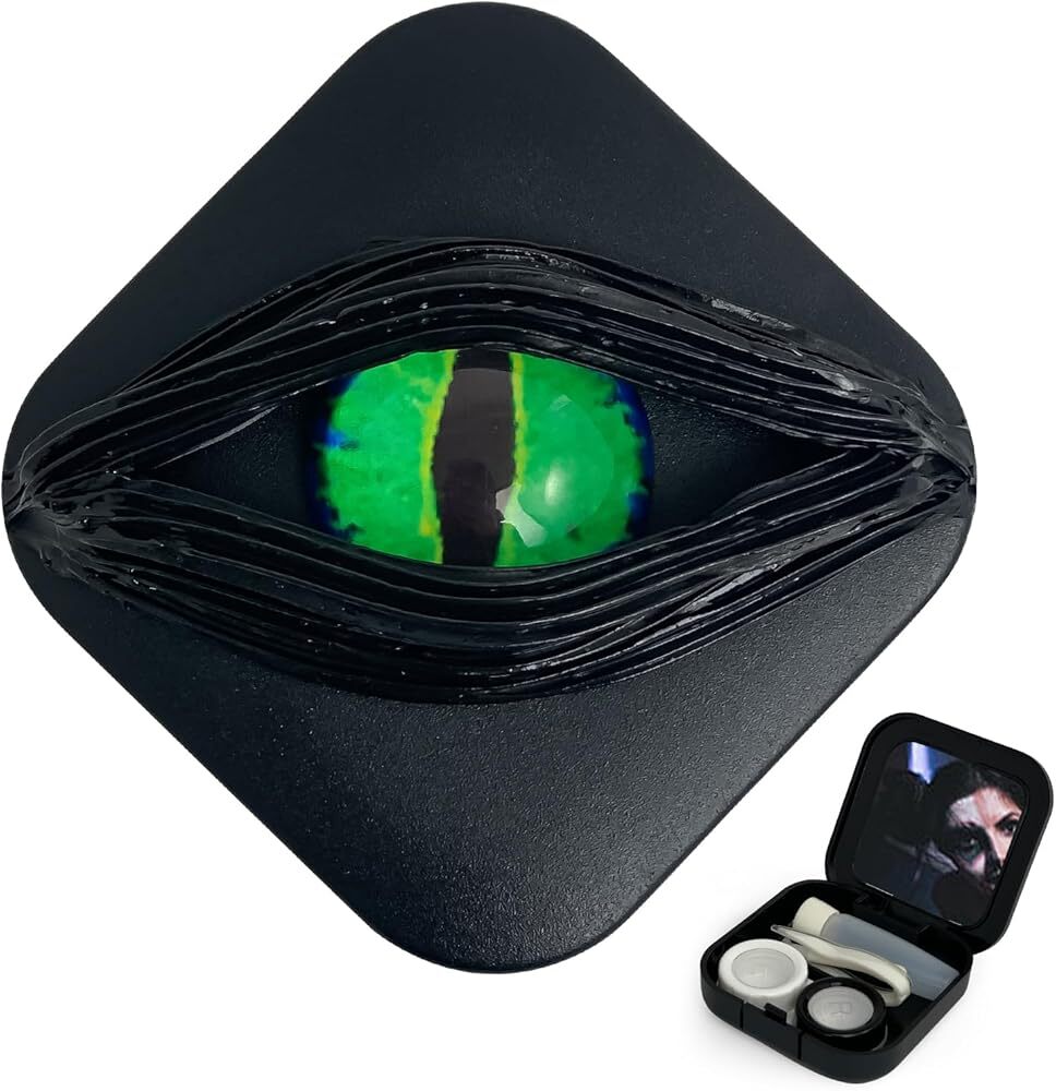 Green Forest Eye Contact Lens Case and Removal Kit for Color Contacts
