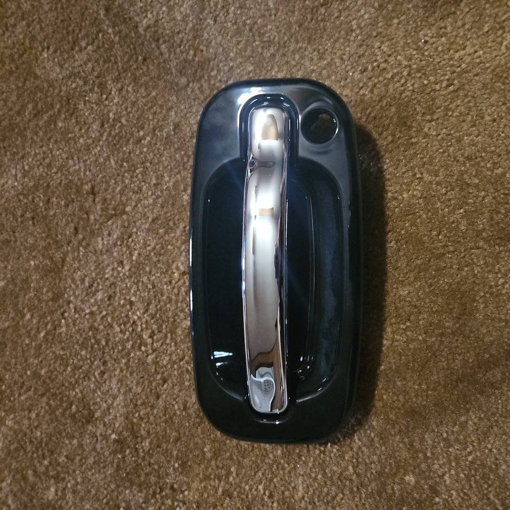 Black Chrome Front Door Handle Set for Chevy Silverado Pickup