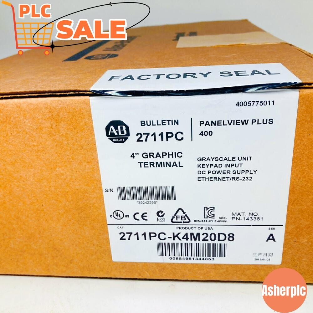 AB 2711PC-K4M20D8 PanelView Plus 400 Grayscale Graphic Terminal NEW US Free Tax