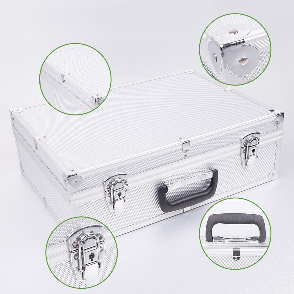Aluminum Locking Toolbox with Six Compartments and Multi-Tool Sockets