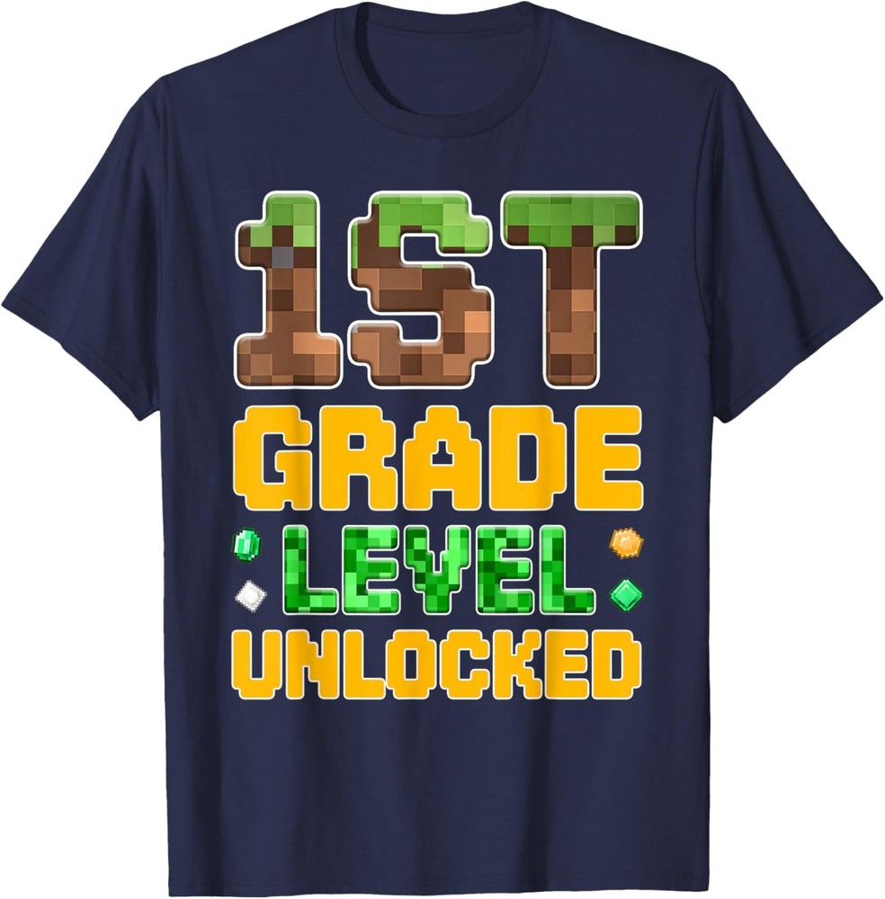 1st Grade Gamer First Day School Unisex T-Shirt for Kids-image