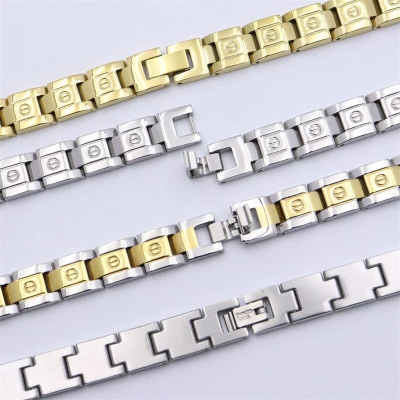 8mm Women’s Stainless Steel Watch Strap in Silver Gold Black