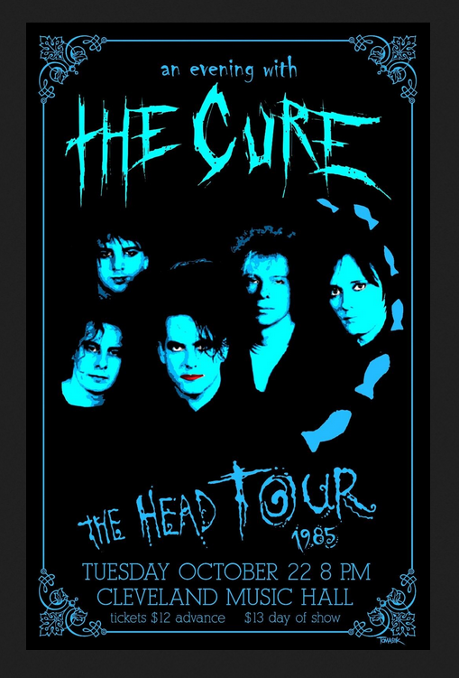 The Cure, 1985, concert Poster