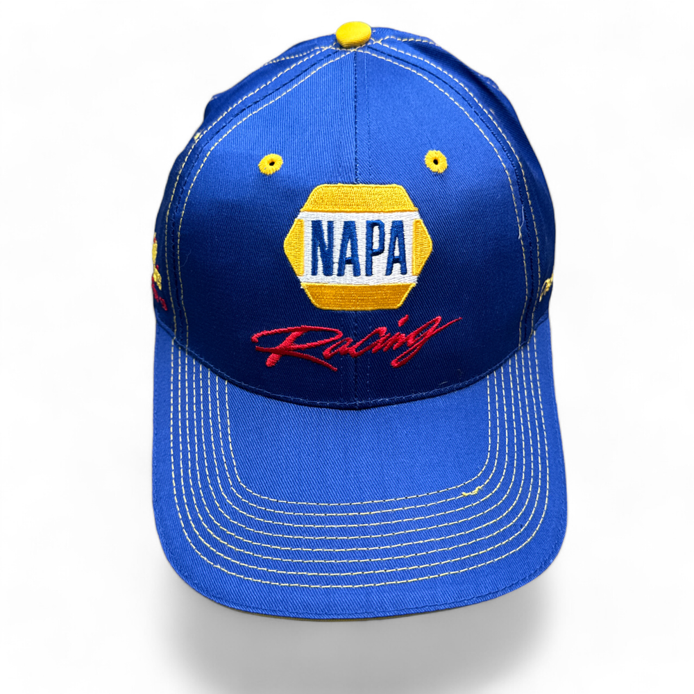 NEW NASCAR Napa Racing Team Strapback Hat Cap Blue Yellow Adjustable Adult