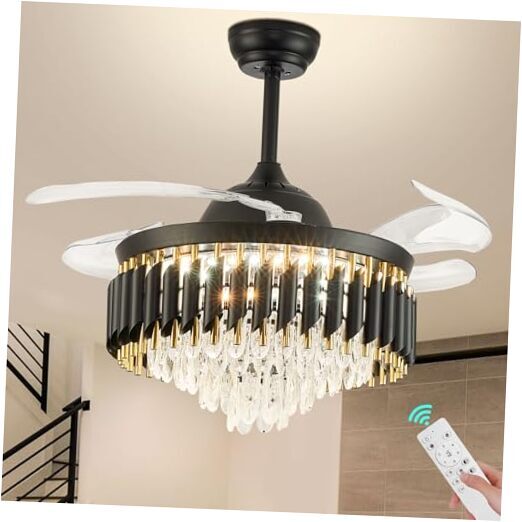 42 Inch Dimmable LED Ceiling Fan with Remote Control and Light Kit