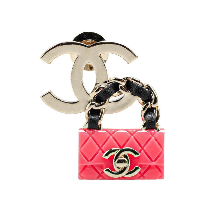 Chanel Coco Mark Matrasse Bag Motif Brooch  Metal 618338