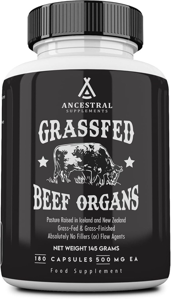 Ancestral Supplements Grass Fed Beef Organs - 180 Capsules