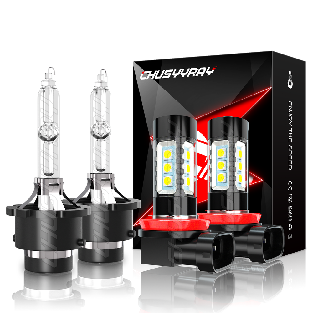 Infiniti FX35 2006-2012 HID Headlight Bulbs & LED Fog Light Kit Combo