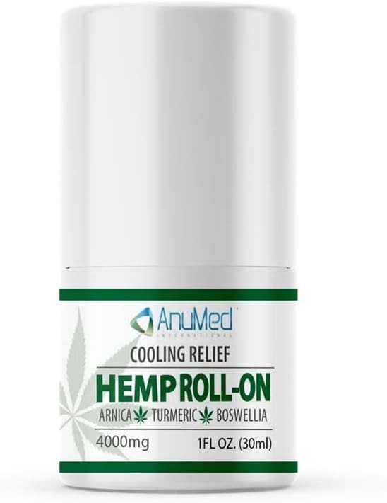 ANUMED Hemp Roll-On 4000mg Pain Relief. Fast Acting Long Lasting Maximum Stre...
